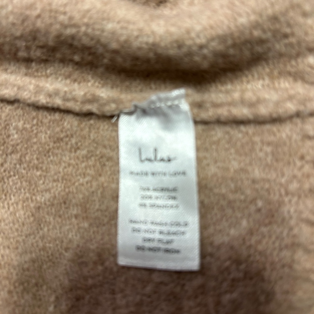 Lulu's Elegant Tan Cable Knit Sweater - Picture 4 of 4